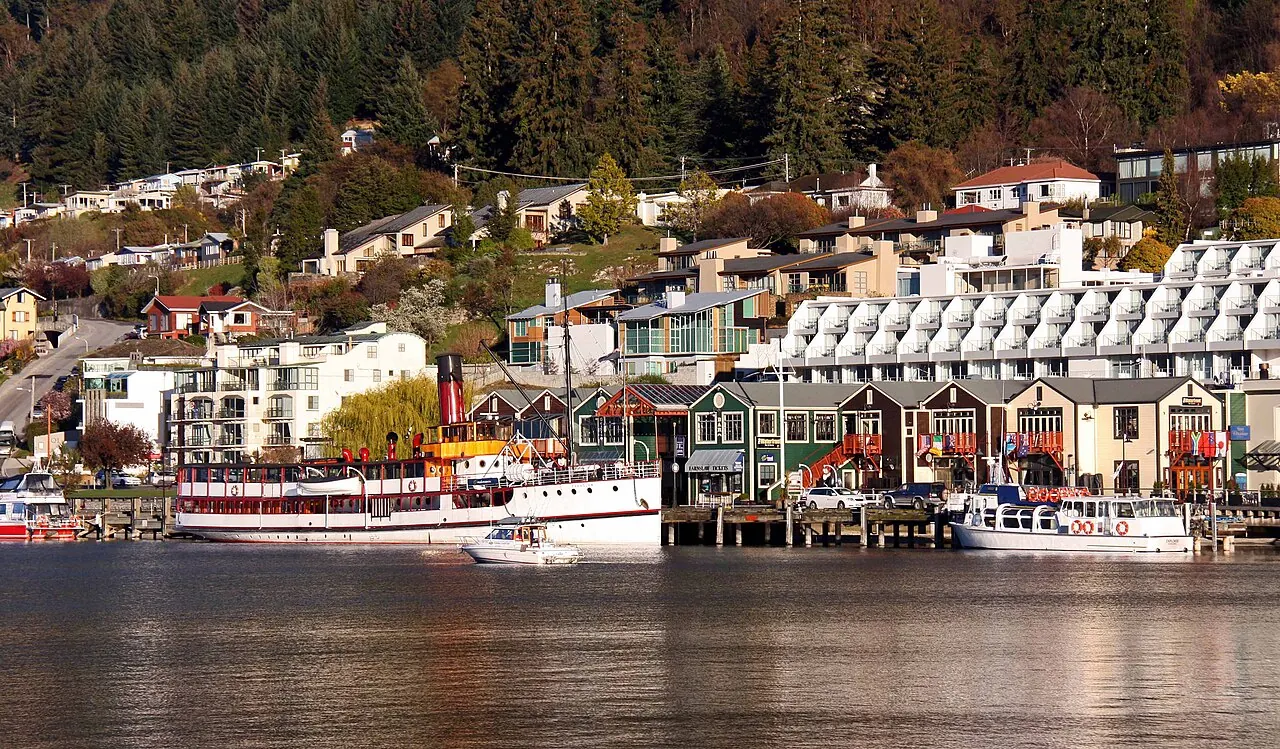 The TSS Earnslaw at the Queenstown waterfront